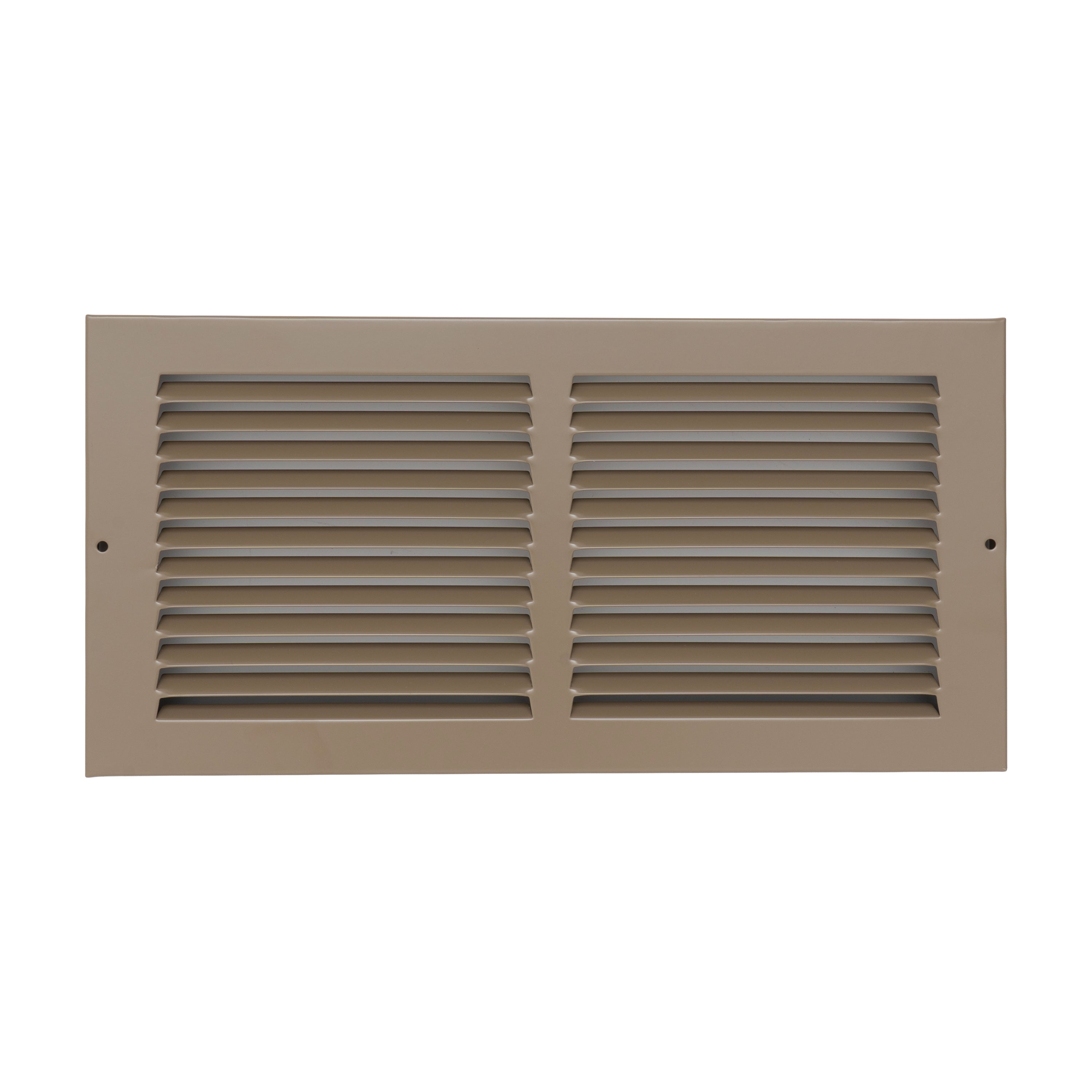 14 x 6-inch Brown Steel baseboard return grille, front view