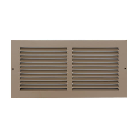 14 x 6-inch Brown Steel baseboard return grille, front view