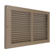14 x 8-inch Brown Steel baseboard return grille, angled view