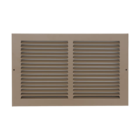 14"x8" Steel Baseboard Return Air Grille | Brown | Outer Dimension: 15-3/4"W X 9-3/4"H
