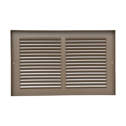 14"x8" Steel Baseboard Return Air Grille | Brown | Outer Dimension: 15-3/4"W X 9-3/4"H