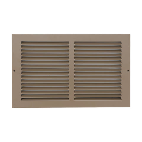 14 x 8-inch Brown Steel baseboard return grille, front view