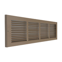 Fits 24x6 Duct Opening | Steel Baseboard Return Air Grille by Handua | Vent Cover Grill | 7/8" Margin Turnback [Depth] to Fit Baseboard | Brown | Outer Dimensions: 25.75"W X 7.75 "H