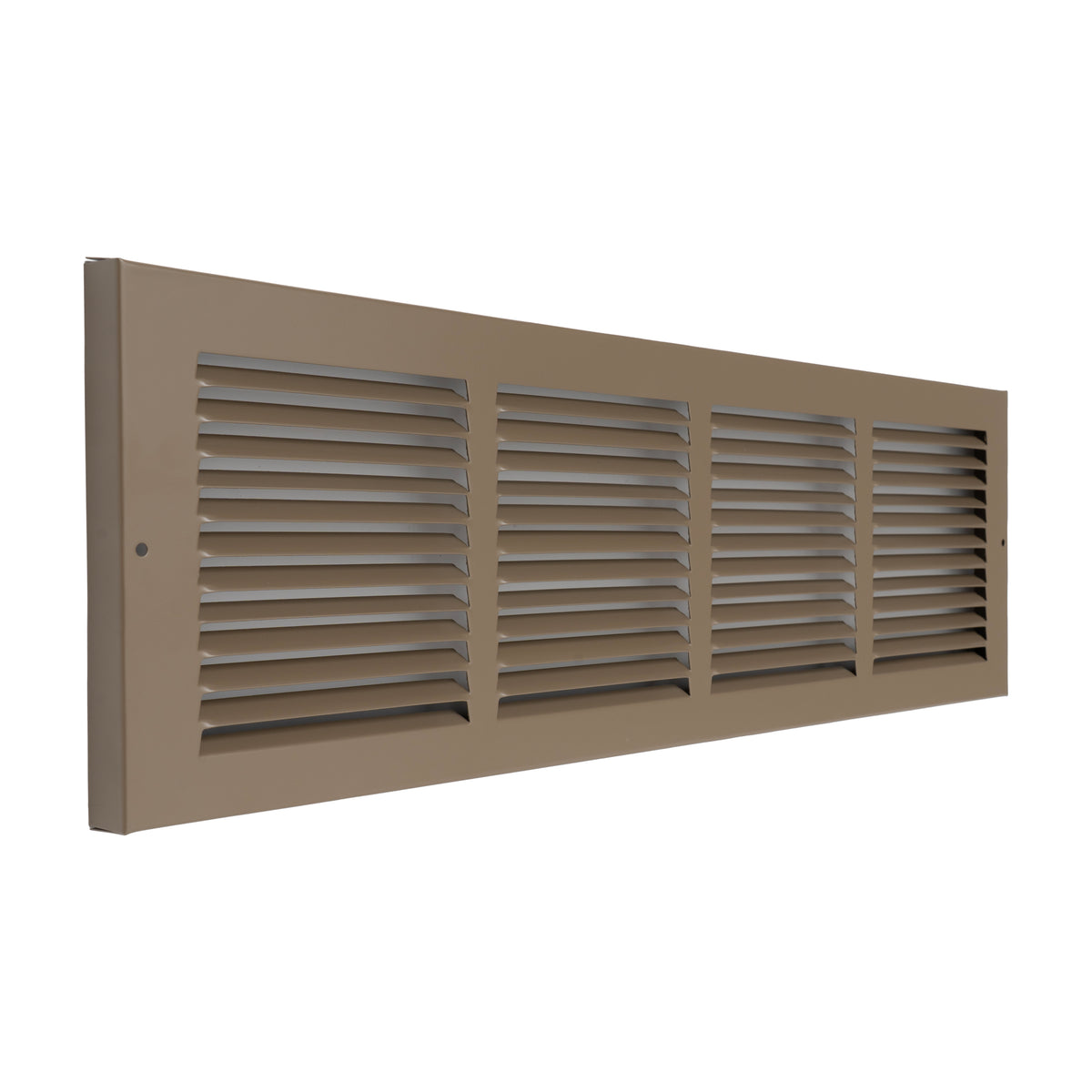 Fits 24x6 Duct Opening | Steel Baseboard Return Air Grille by Handua | Vent Cover Grill | 7/8" Margin Turnback [Depth] to Fit Baseboard | Brown | Outer Dimensions: 25.75"W X 7.75 "H
