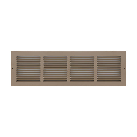 24"x6" Steel Baseboard Return Air Grille | Brown | Outer Dimension: 25-3/4"W X 7-3/4"H