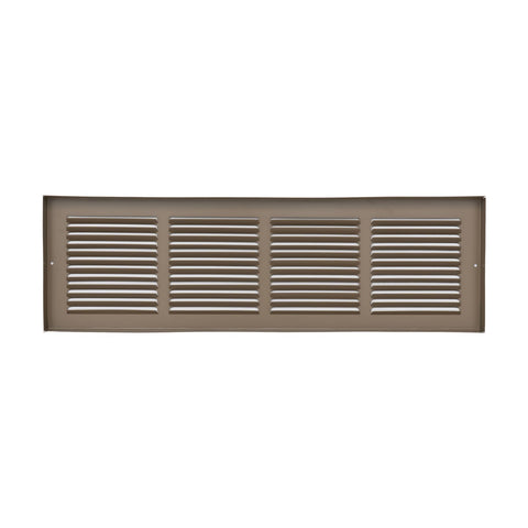 24"x6" Steel Baseboard Return Air Grille | Brown | Outer Dimension: 25-3/4"W X 7-3/4"H