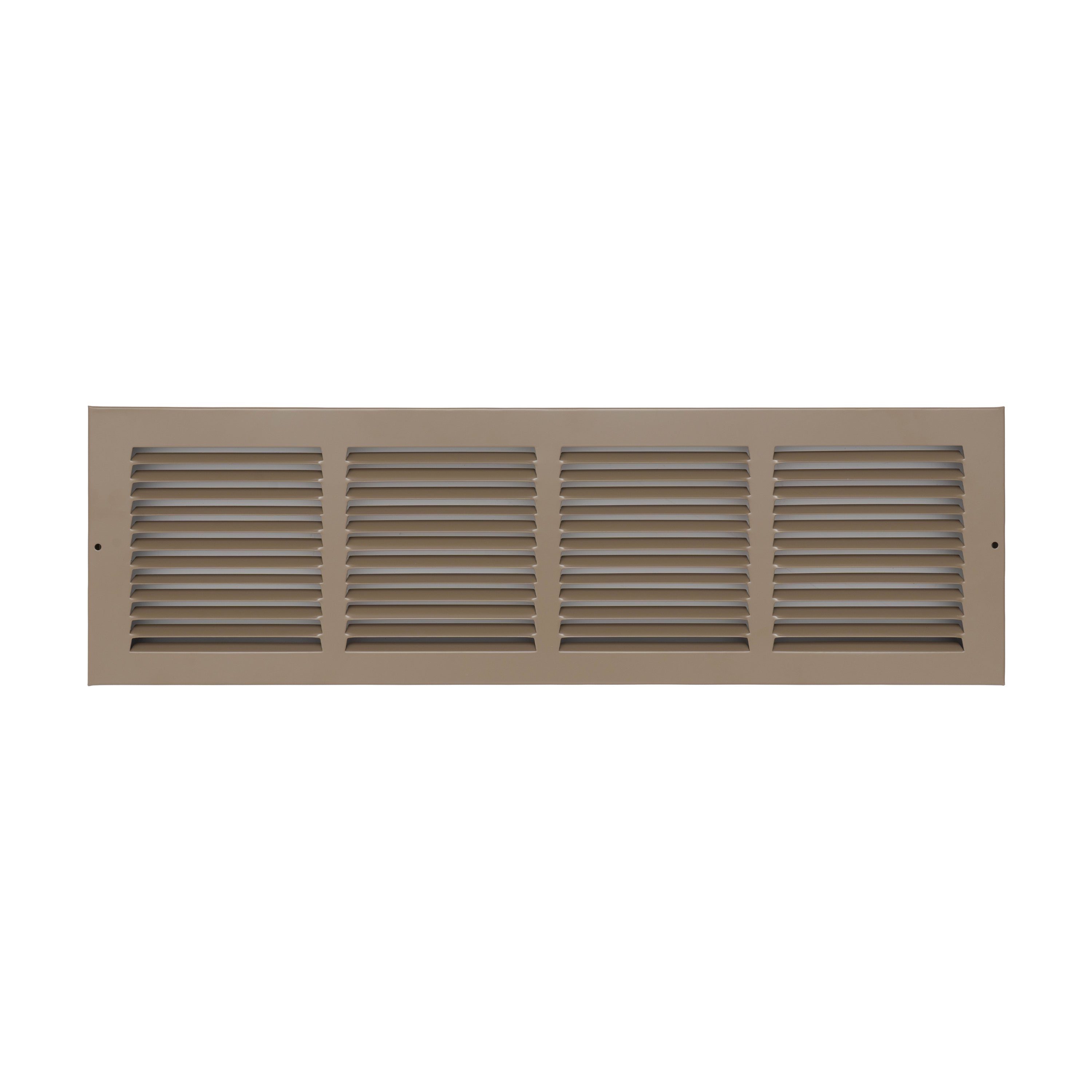24 x 6-inch Brown Steel baseboard return grille, front view