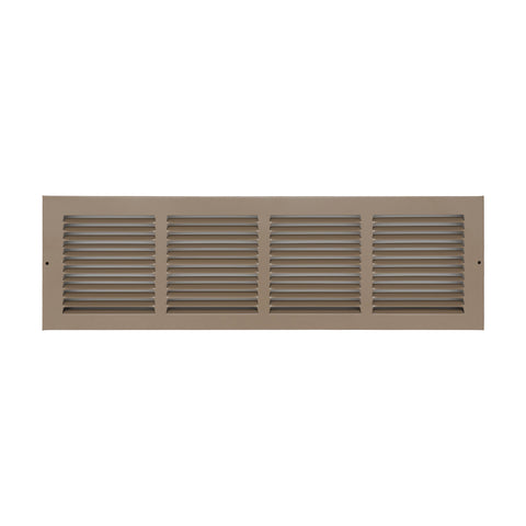 24 x 6-inch Brown Steel baseboard return grille, front view