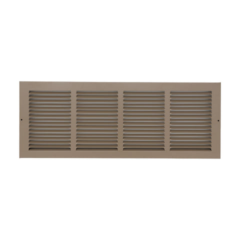 24"x8" Steel Baseboard Return Air Grille | Brown | Outer Dimension: 25-3/4"W X 9-3/4"H
