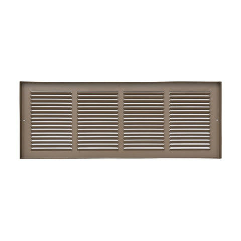 30"x8" Steel Baseboard Return Air Grille | Brown | Outer Dimension: 31-3/4"W X 9-3/4"H