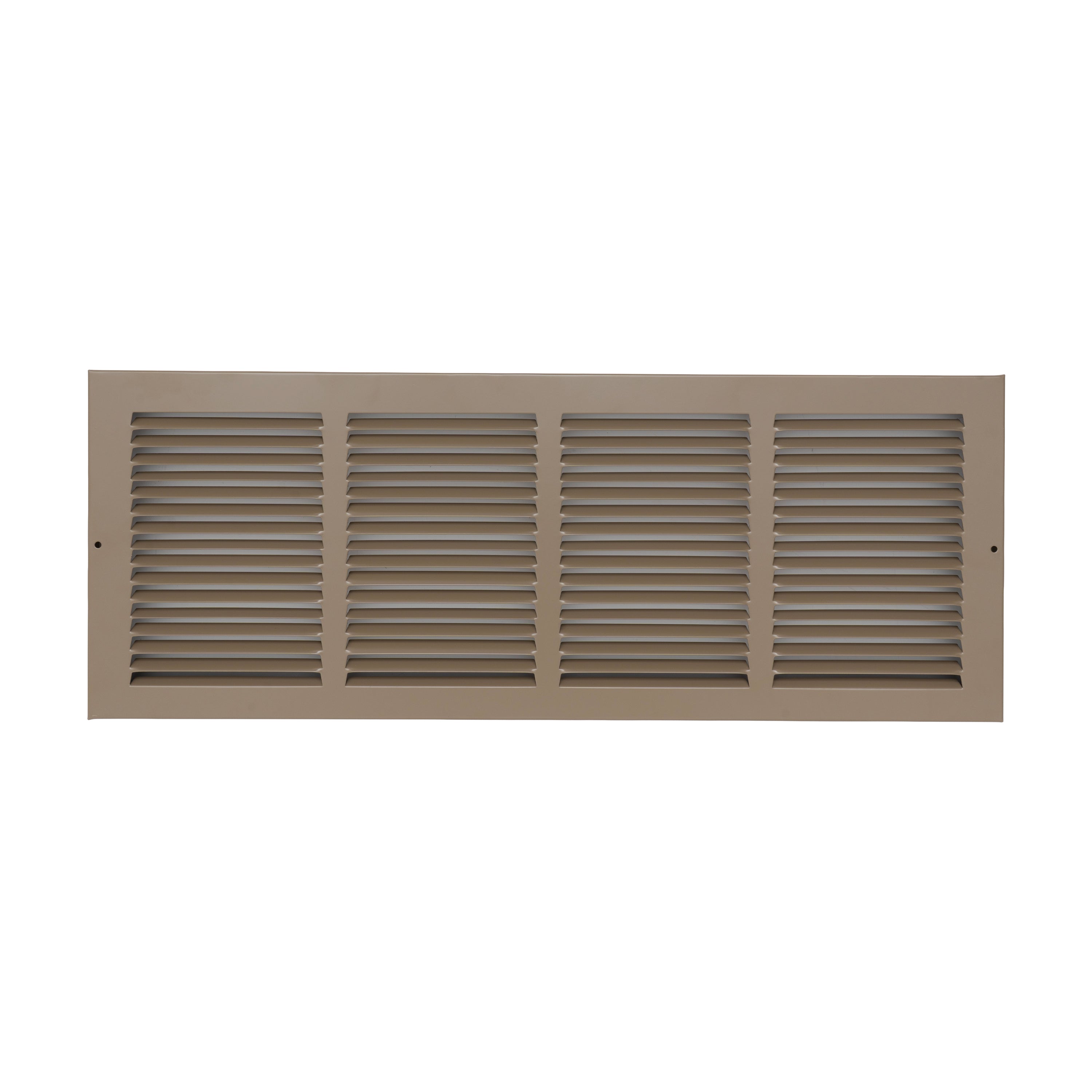 24 x 8-inch Brown Steel baseboard return grille, front view