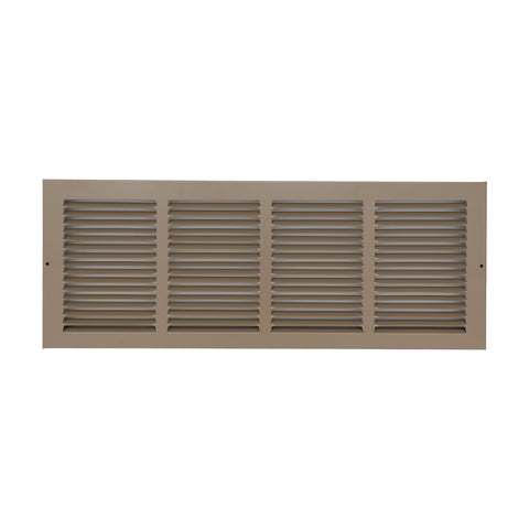 24 x 8-inch Brown Steel baseboard return grille, front view
