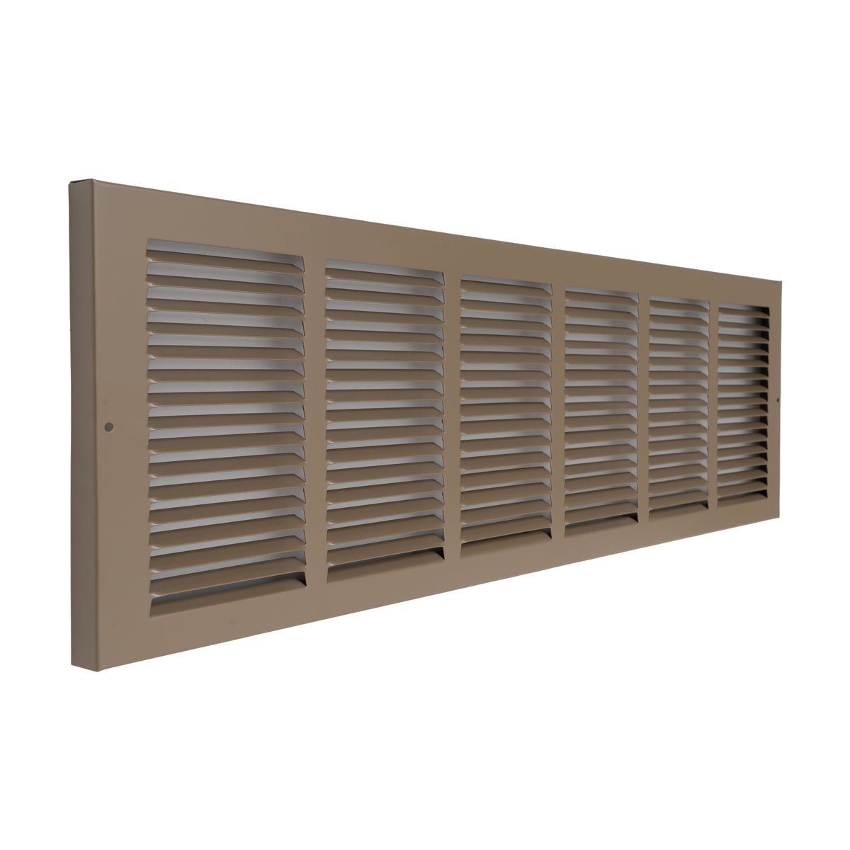 Fits 30x8 Duct Opening | Steel Baseboard Return Air Grille by Handua | Vent Cover Grill | 7/8" Margin Turnback [Depth] to Fit Baseboard | Brown | Outer Dimensions: 31.75"W X 9.75 "H