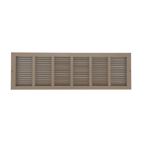 30"x8" Steel Baseboard Return Air Grille | Brown | Outer Dimension: 31-3/4"W X 9-3/4"H