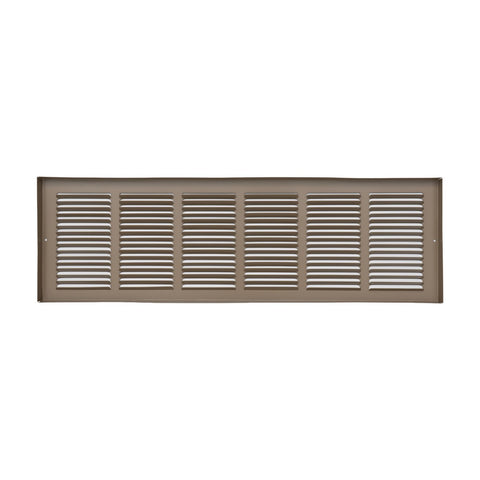 30"x8" Steel Baseboard Return Air Grille | Brown | Outer Dimension: 31-3/4"W X 9-3/4"H