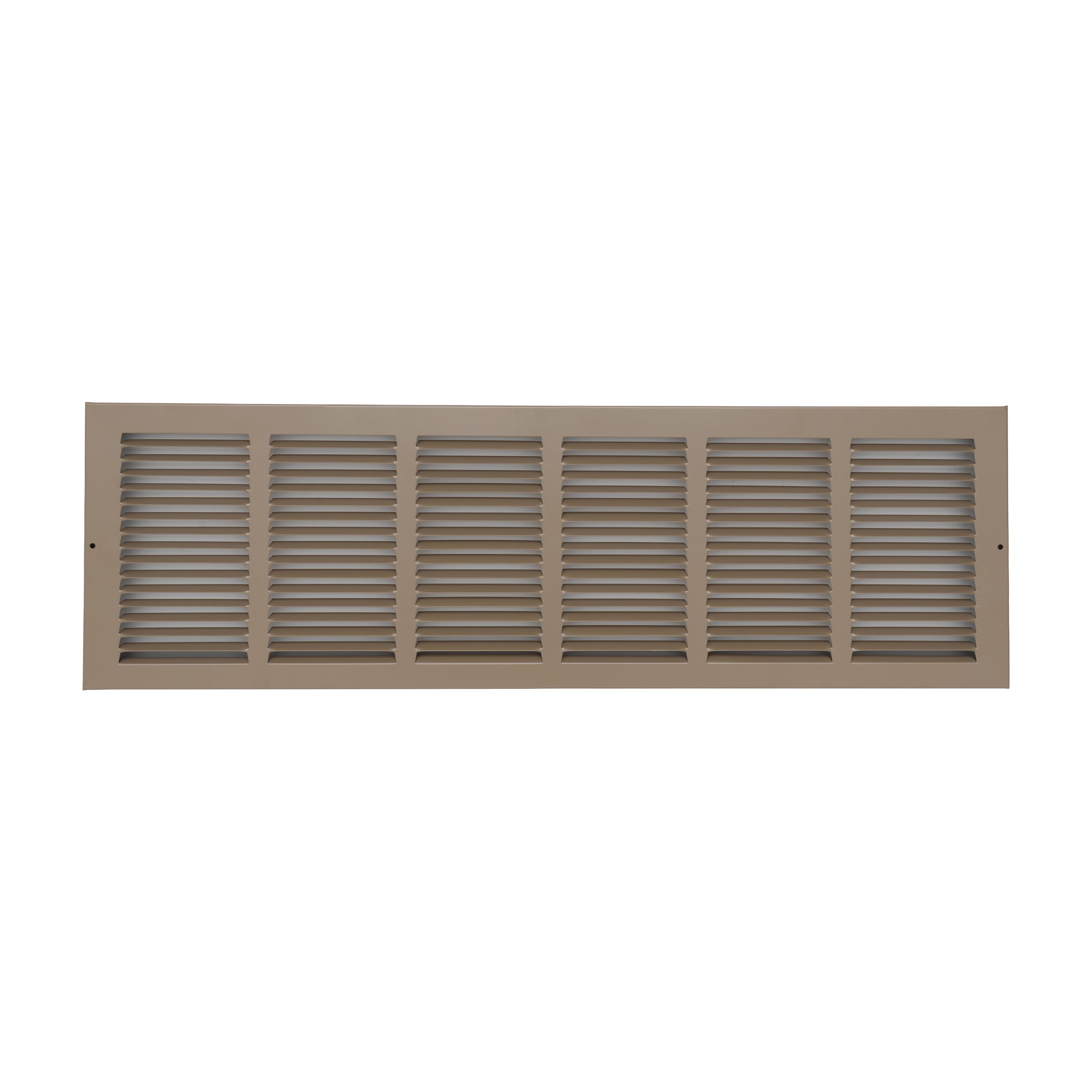 30 x 8-inch Brown Steel baseboard return grille, front view