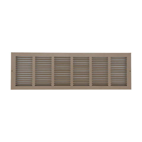 30 x 8-inch Brown Steel baseboard return grille, front view