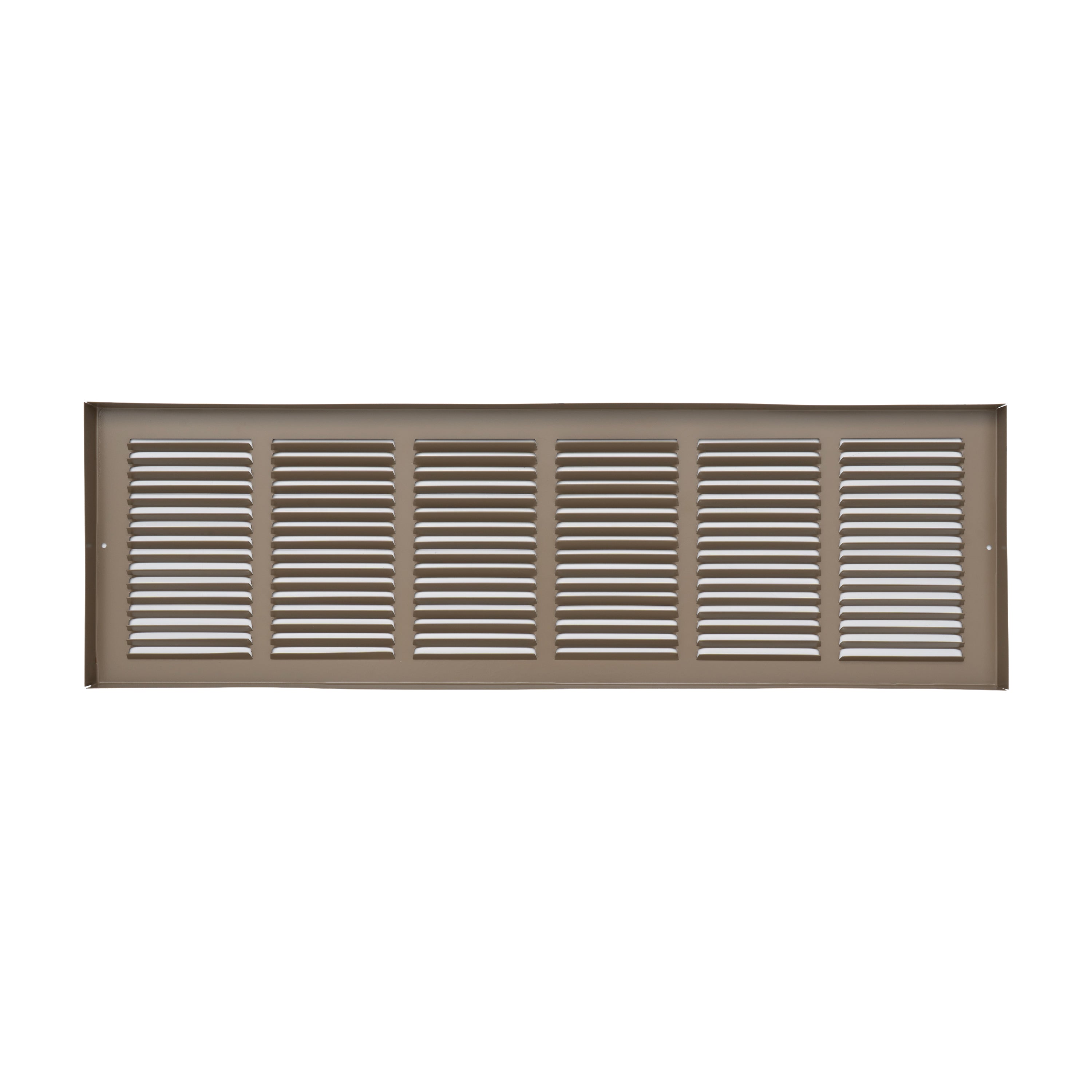 30 x 8-inch Brown Steel baseboard return grille, rear view