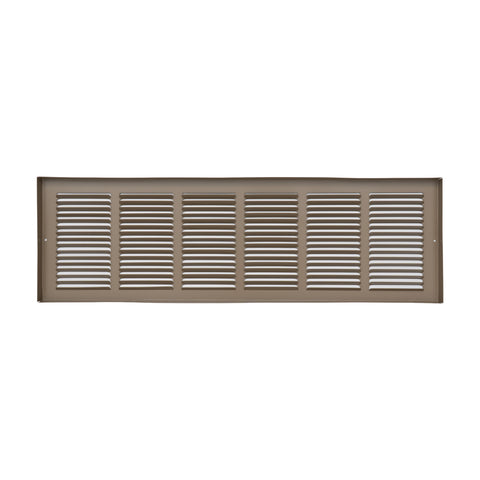 30 x 8-inch Brown Steel baseboard return grille, rear view