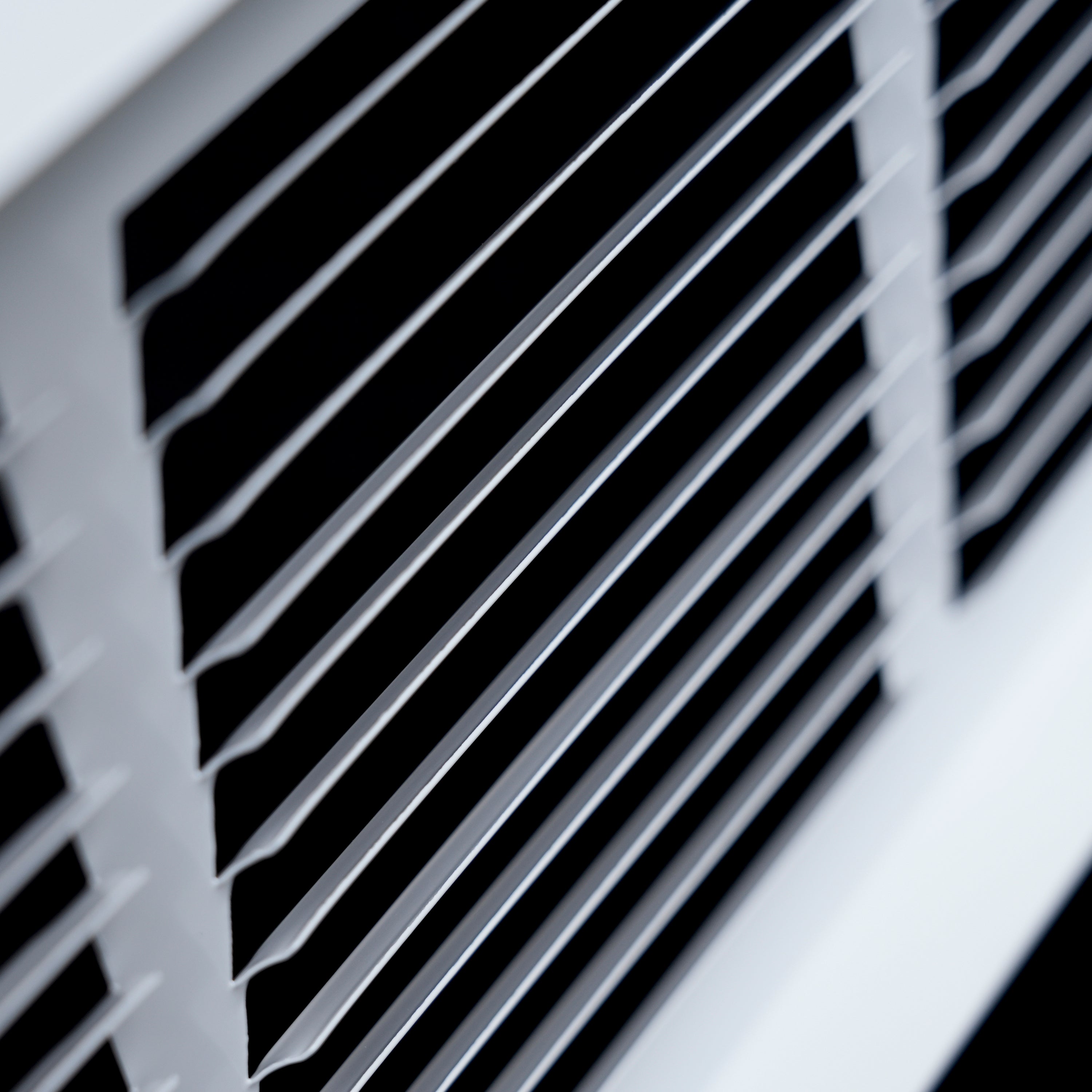 12 x 4-inch White Steel baseboard return grille, louver detail