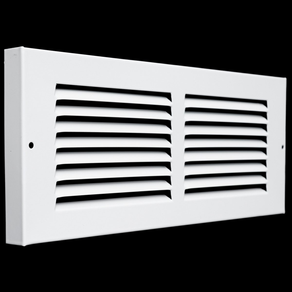 12"x4" Steel Baseboard Return Air Grille | White | Outer Dimension: 13-3/4"W X 5-3/4"H