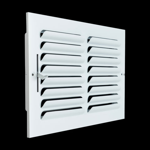 Fits 12x8 Duct Opening 1 WAY Fixed Curved Blade Air Supply Diffuser by Handua | Register Vent Cover Grille for Sidewall and Ceiling | White | Outer Dimensions: 13.75" X 9.75"