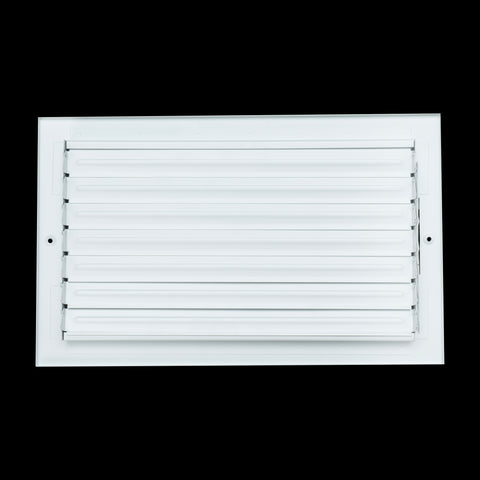 14"x8" 1-WAY Fixed Curved Blade Air Supply Diffuser | White | Outer Dimension: 15-3/4"W X 9-3/4"H