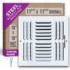 Handua Fixed Curved Blade Air Supply Diffuser | Vent Cover Grille for Sidewall and Ceiling