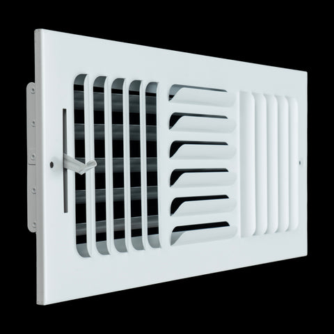 Fits 14x6 Duct Opening 3 Way Fixed Curved Blade Air Supply Diffuser by Handua | Register Vent Cover Grille for Sidewall and Ceiling | White | Outer Dimensions: 15.75" X 7.75"