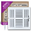 Handua Fixed Curved Blade Air Supply Diffuser | Vent Cover Grille for Sidewall and Ceiling