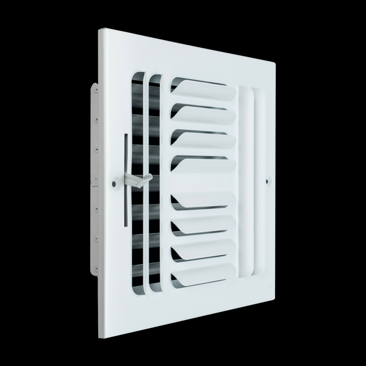 Fits 8x8 Duct Opening 4 Way Fixed Curved Blade Air Supply Diffuser by Handua | Register Vent Cover Grille for Sidewall and Ceiling | White | Outer Dimensions: 9.75" X 9.75"