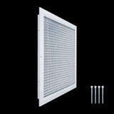 16x16 White Aluminum Eggcrate Return Air Grille, Low-Noise High-Airflow Rust-Proof Vent Cover