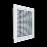 12x12 White Aluminum Eggcrate Return Air Filter Grille, Removable Door