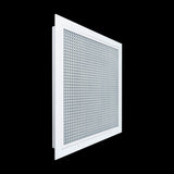 20x20 White Aluminum Eggcrate Return Air Filter Grille, Removable Door