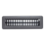 2 x 10-inch Black Steel floor supply register, front view