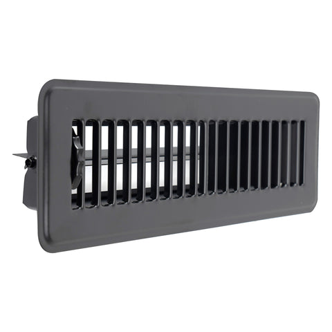 Handua HVAC Black Floor Register with Louvered Design | Heavy Duty Walkable Design with Damper| Multipack