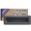 Handua HVAC Black Floor Register with Louvered Design | Heavy Duty Walkable Design with Damper| Multipack