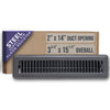 Handua HVAC Black Floor Register with Louvered Design | Heavy Duty Walkable Design with Damper| Multipack