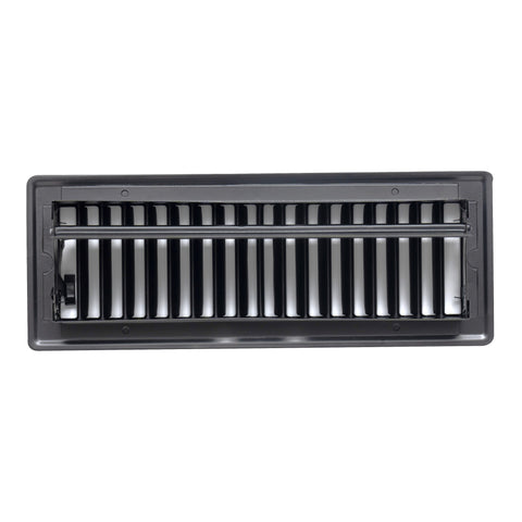Fits 3x10 and 10x3 Duct Opening | Floor Register with Louvered Design by Handua | Heavy Duty Walkable Design with Damper | Floor Vent Grille | Easy to Adjust Air Supply Lever | Black