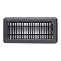Fits 4x10 and 10x4 Duct Opening | Floor Register with Louvered Design by Handua | Heavy Duty Walkable Design with Damper | Floor Vent Grille | Easy to Adjust Air Supply Lever | Black