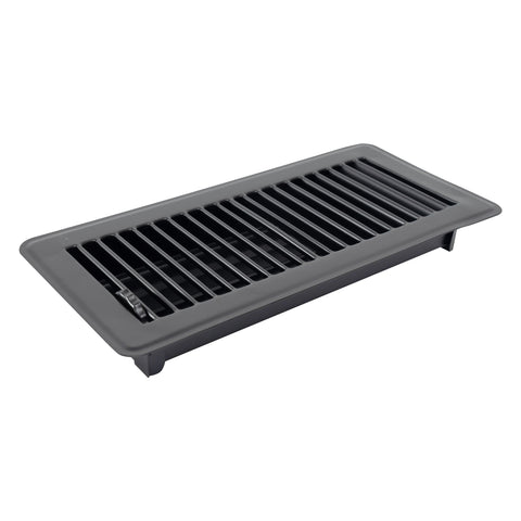 Fits 4x10 and 10x4 Duct Opening | Floor Register with Louvered Design by Handua | Heavy Duty Walkable Design with Damper | Floor Vent Grille | Easy to Adjust Air Supply Lever | Black
