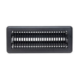 4"x8" Black Steel Floor Register, Walkable Heavy-Duty Louvered Vent Cover with Damper