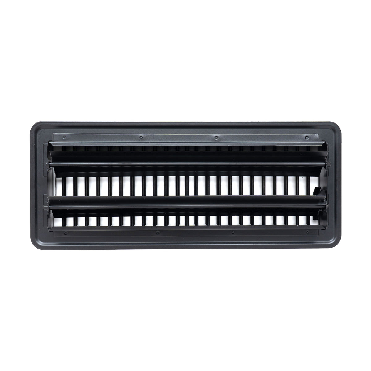 Fits 4x12 and 12x4 Duct Opening | Floor Register with Louvered Design by Handua | Heavy Duty Walkable Design with Damper | Floor Vent Grille | Easy to Adjust Air Supply Lever | Black