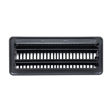 Fits 4x12 and 12x4 Duct Opening | Floor Register with Louvered Design by Handua | Heavy Duty Walkable Design with Damper | Floor Vent Grille | Easy to Adjust Air Supply Lever | Black