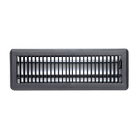 Fits 4x14 and 14x4 Duct Opening | Floor Register with Louvered Design by Handua | Heavy Duty Walkable Design with Damper | Floor Vent Grille | Easy to Adjust Air Supply Lever | Black
