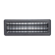 4 x 14-inch Black Steel floor supply register, front view