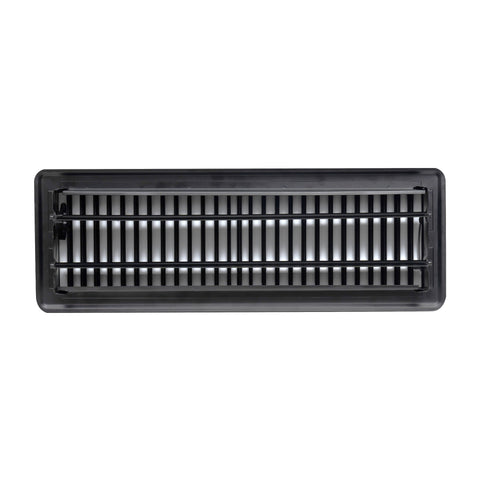 Fits 4x14 and 14x4 Duct Opening | Floor Register with Louvered Design by Handua | Heavy Duty Walkable Design with Damper | Floor Vent Grille | Easy to Adjust Air Supply Lever | Black