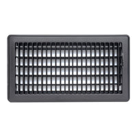 Fits 6x12 and 12x6 Duct Opening | Floor Register with Louvered Design by Handua | Heavy Duty Walkable Design with Damper | Floor Vent Grille | Easy to Adjust Air Supply Lever | Black