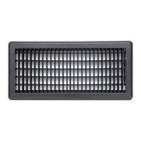 Fits 6x14 and 14x6 Duct Opening | Floor Register with Louvered Design by Handua | Heavy Duty Walkable Design with Damper | Floor Vent Grille | Easy to Adjust Air Supply Lever | Black