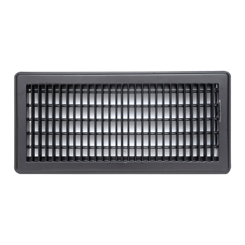 Fits 6x14 and 14x6 Duct Opening | Floor Register with Louvered Design by Handua | Heavy Duty Walkable Design with Damper | Floor Vent Grille | Easy to Adjust Air Supply Lever | Black